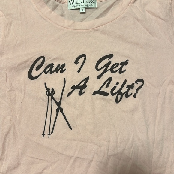Wildfox Get a Lift Sydney Tee in Carnation, Size Small - Picture 6 of 7